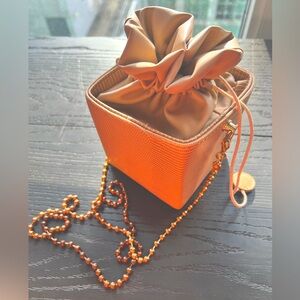 Pink Beige Cube Purse